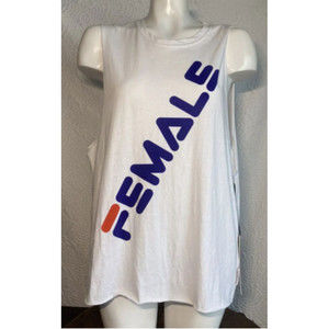 The Laundry Room FEMALE White Muscle Tank Size Medium NWT
